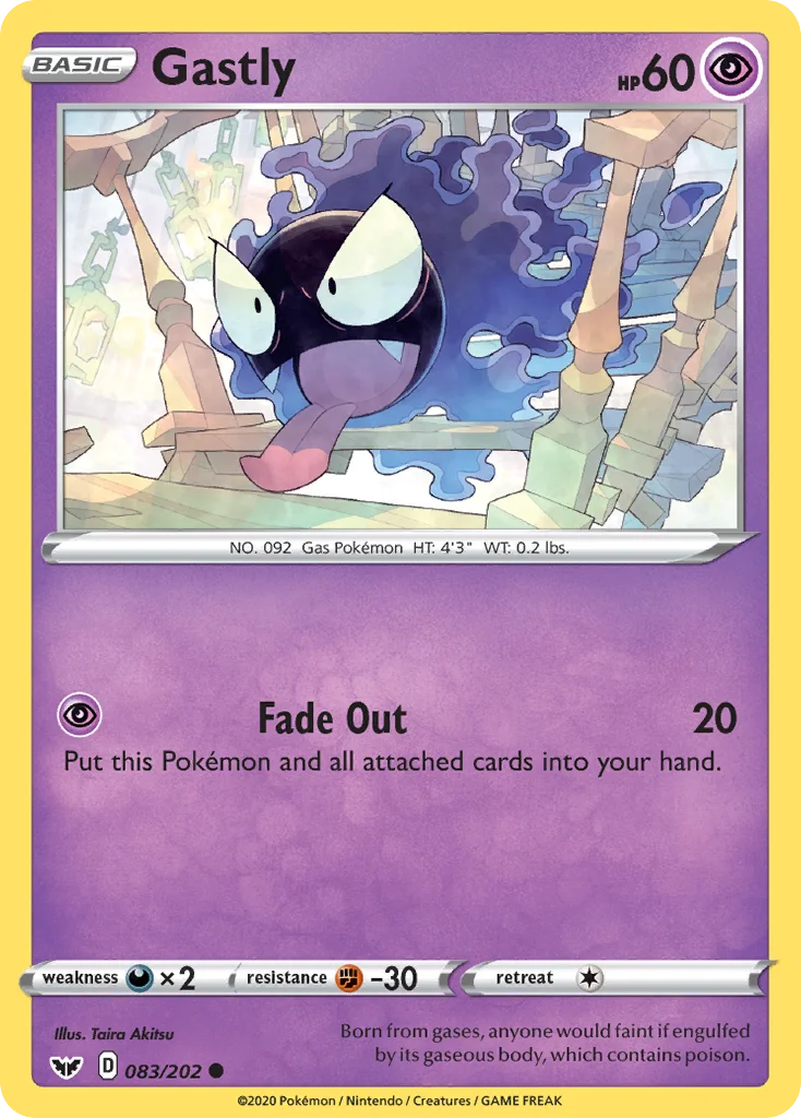Gastly Pokemon card