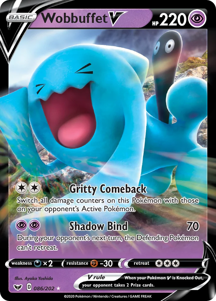 Wobbuffet V Pokemon card