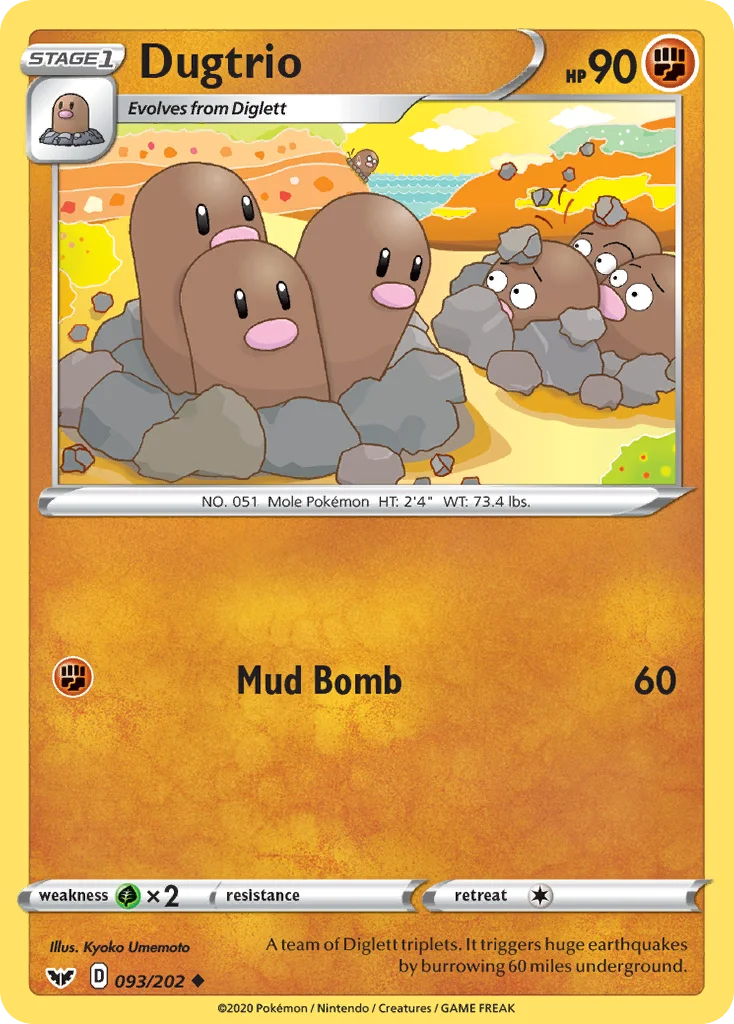 Dugtrio Pokemon card
