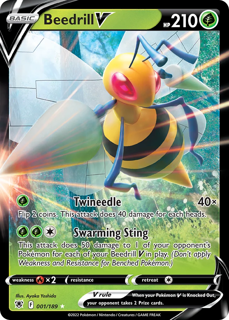 Beedrill V Pokemon card