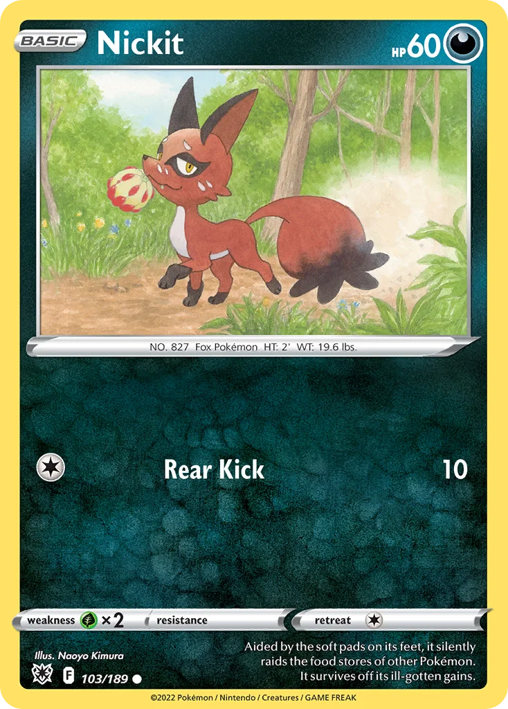 Nickit Pokemon card