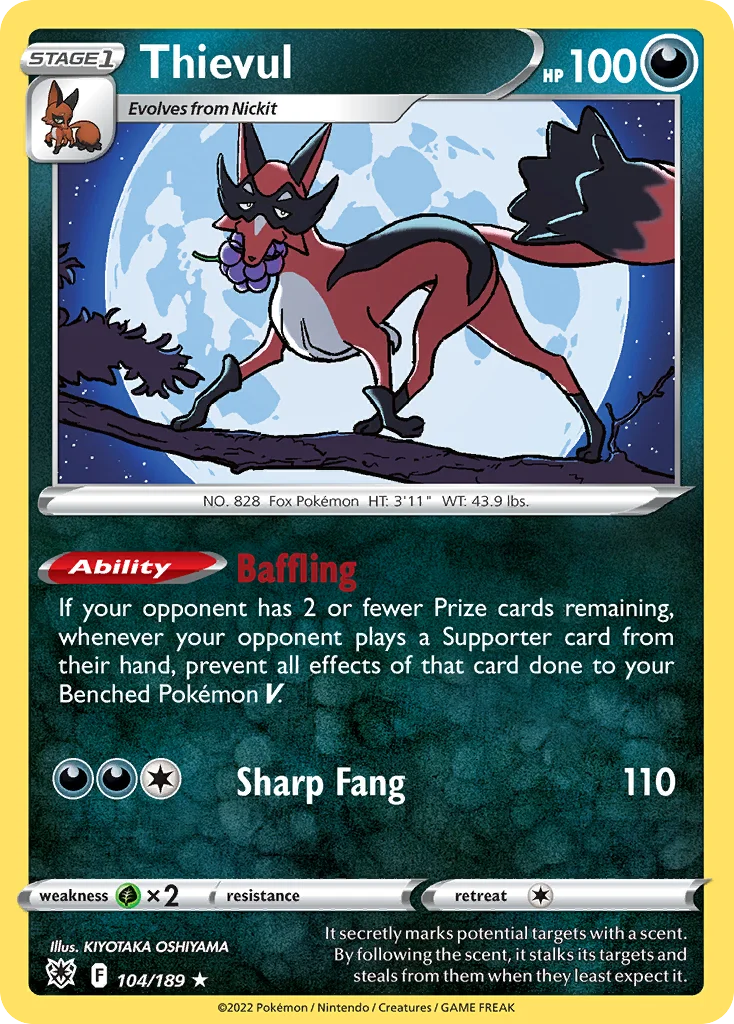 Thievul Pokemon card