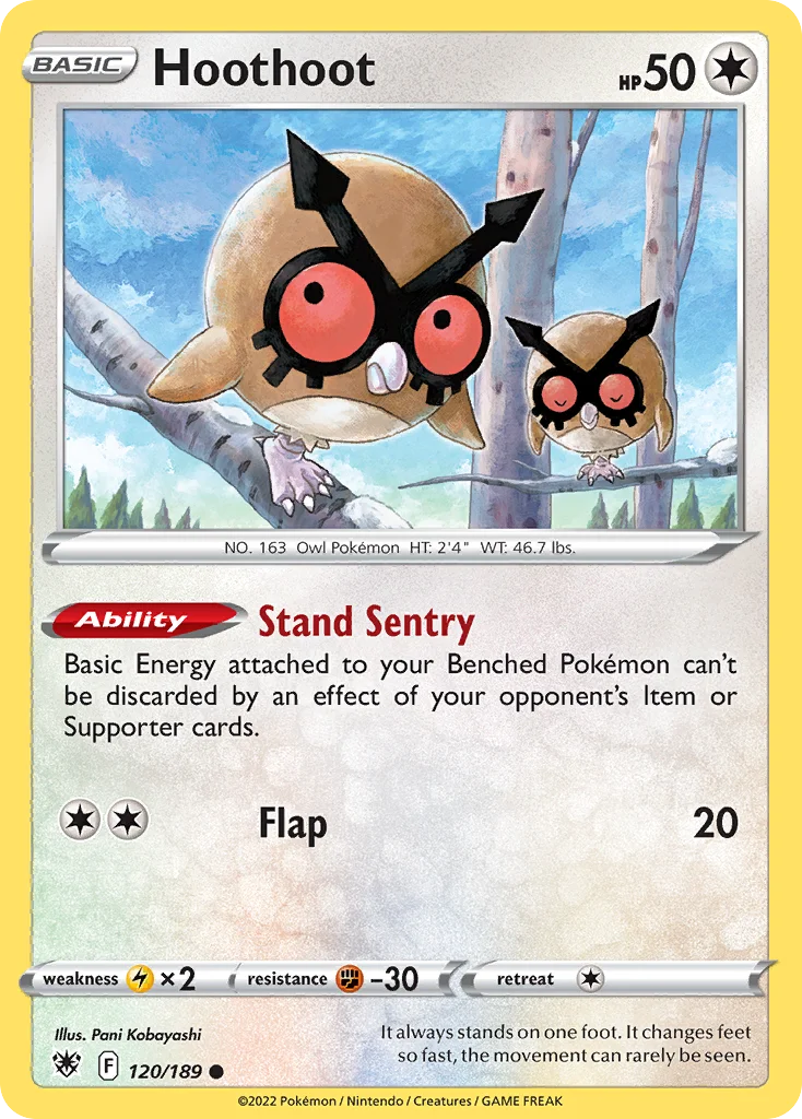 Hoothoot Pokemon card