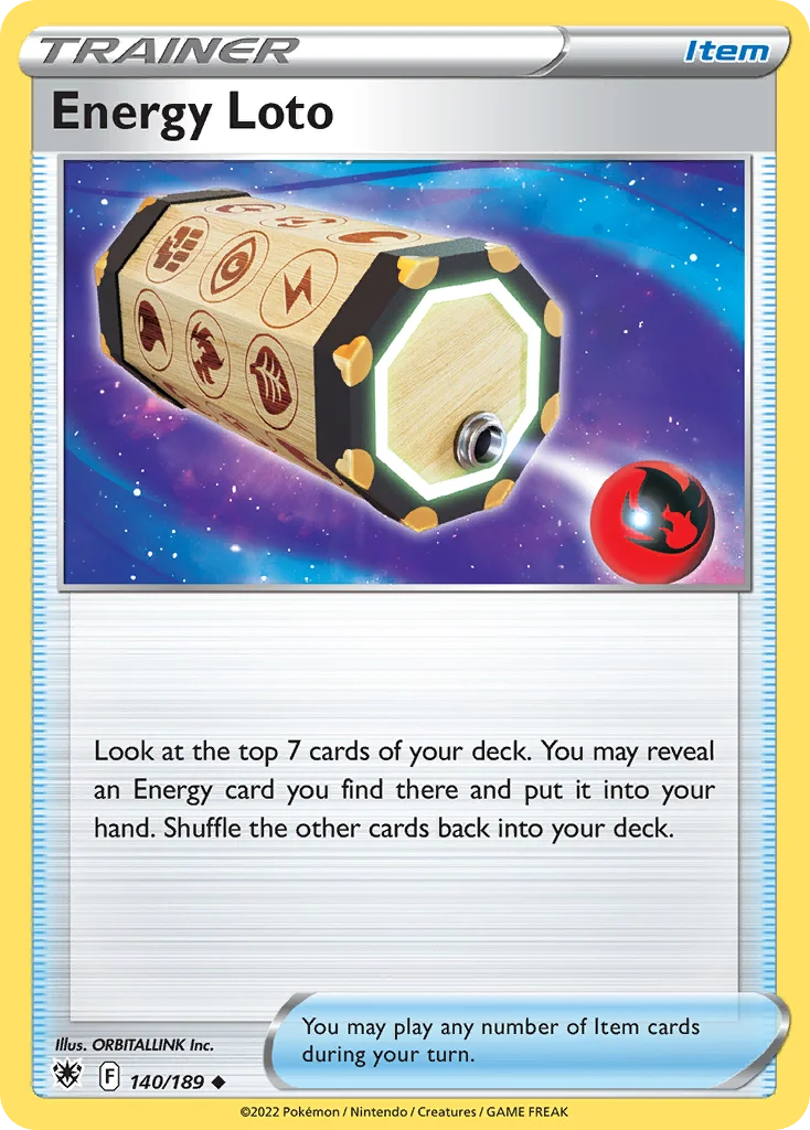 Energy Loto Pokemon card