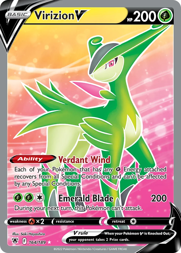 Virizion V Pokemon card