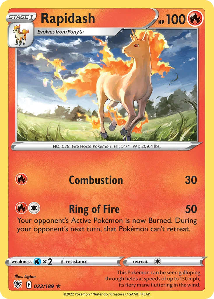 Rapidash Pokemon card