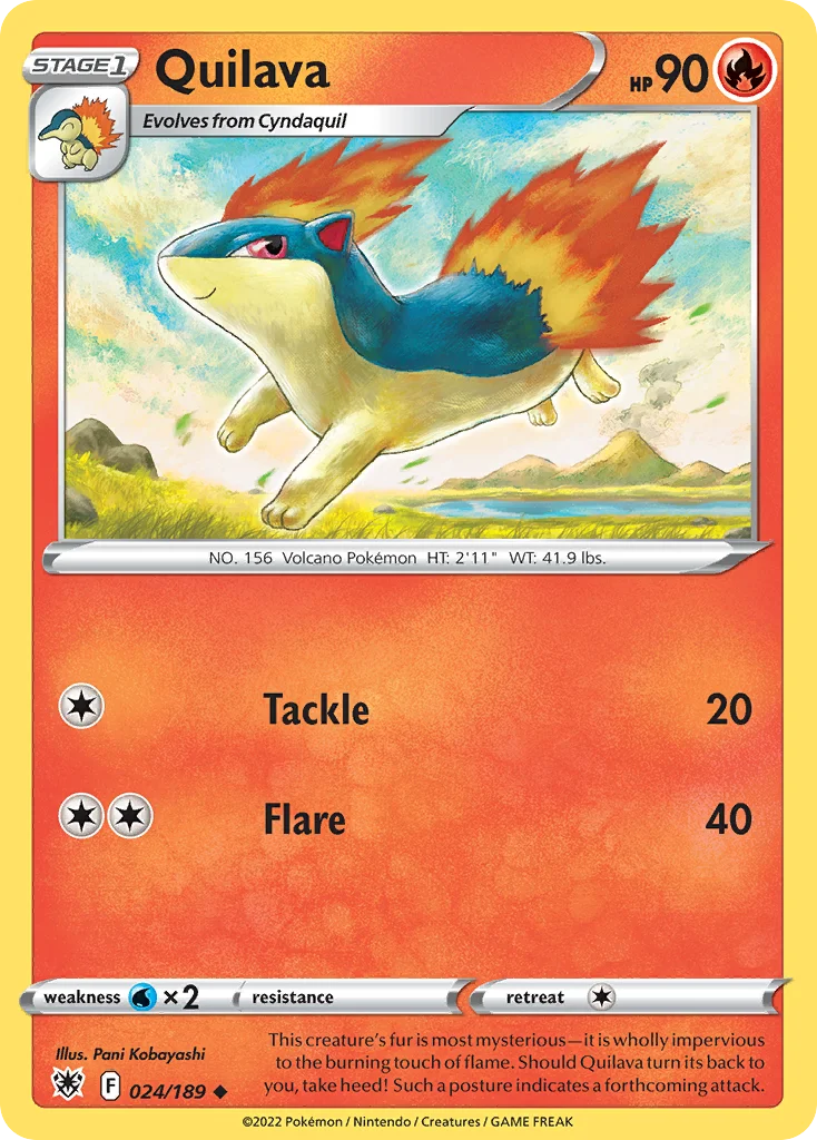 Quilava Pokemon card