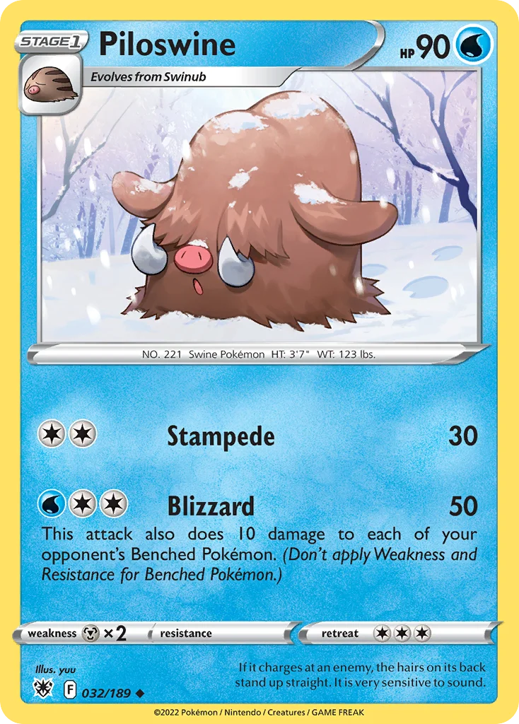 Piloswine Pokemon card
