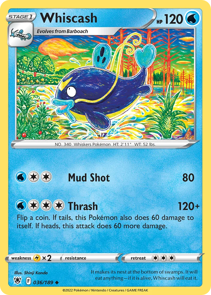Whiscash Pokemon card