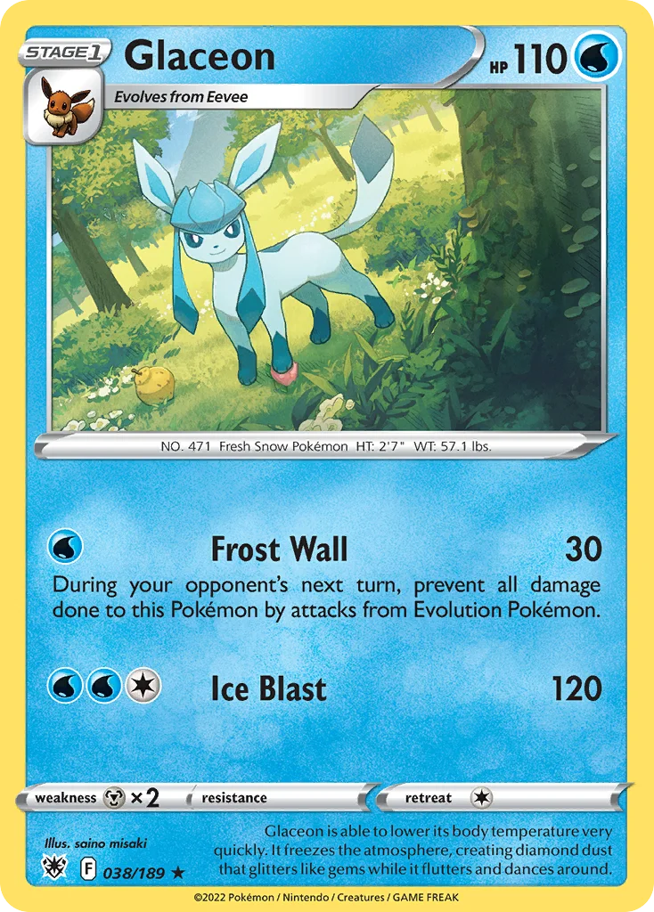 Glaceon Pokemon card