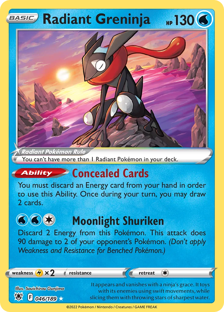 Radiant Greninja Pokemon card