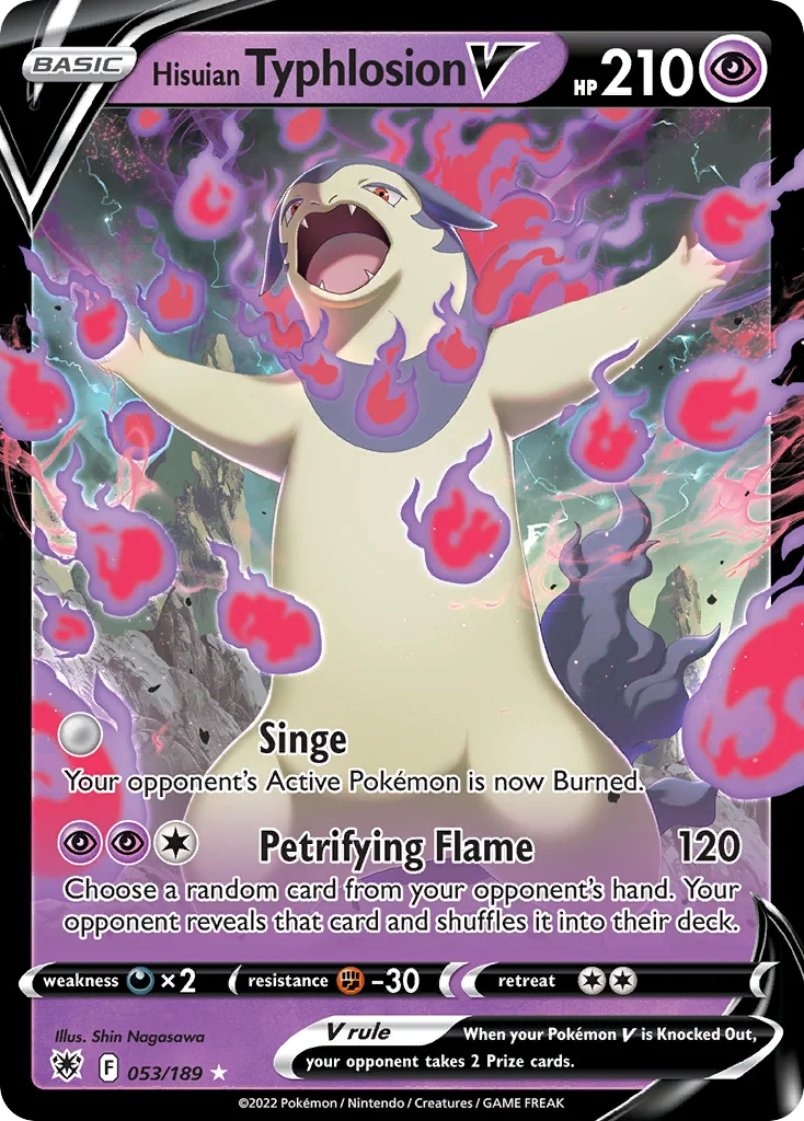 Hisuian Typhlosion V Pokemon card