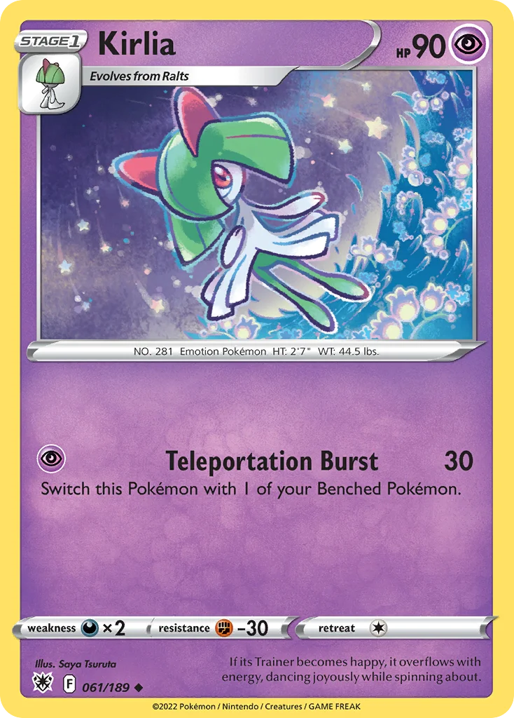 Kirlia Pokemon card