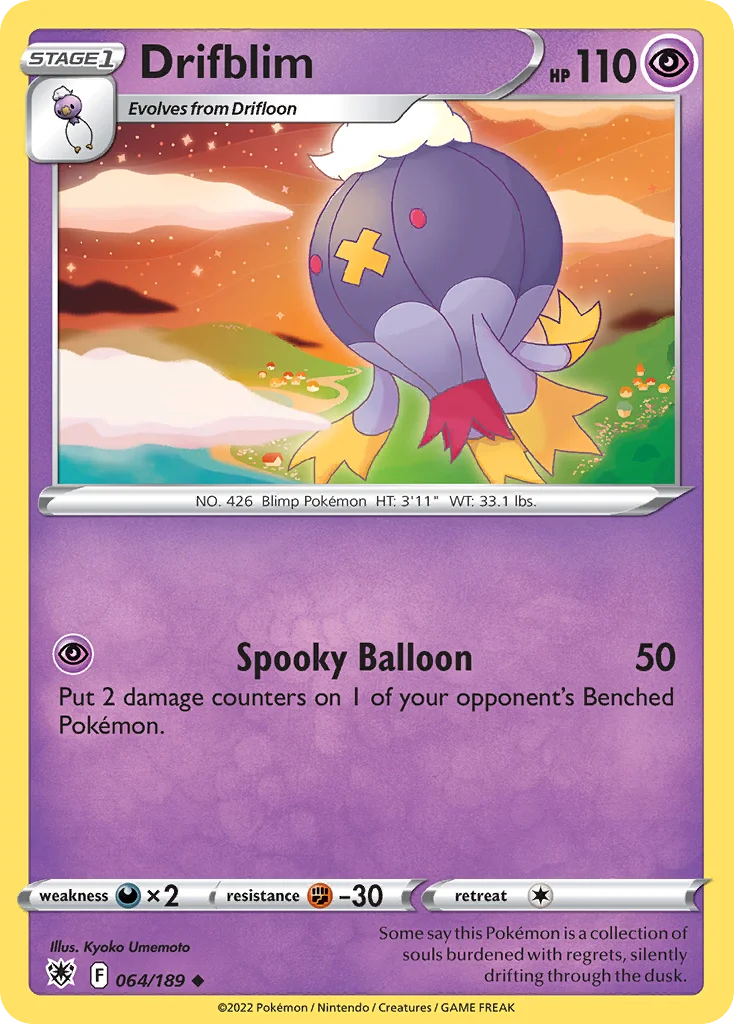 Drifblim Pokemon card