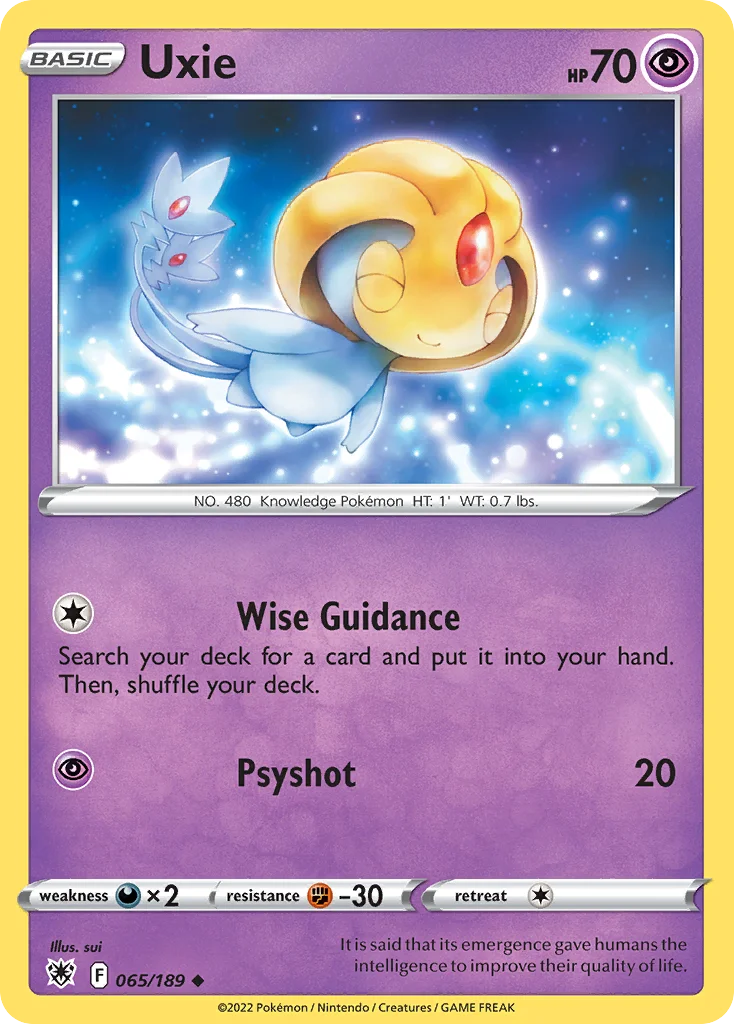 Uxie Pokemon card
