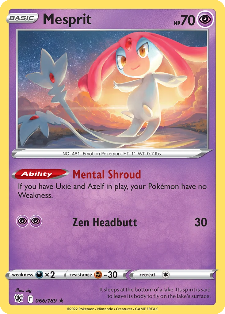 Mesprit Pokemon card