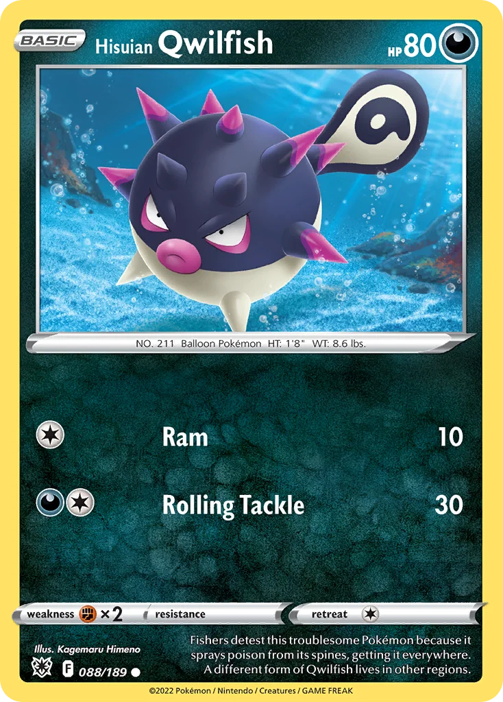 Hisuian Qwilfish Pokemon card