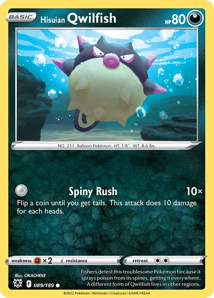 Hisuian Qwilfish Pokemon card