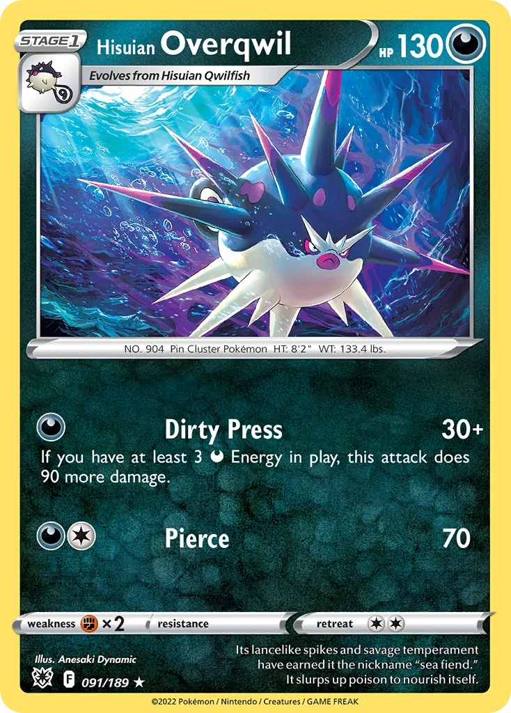 Hisuian Overqwil Pokemon card
