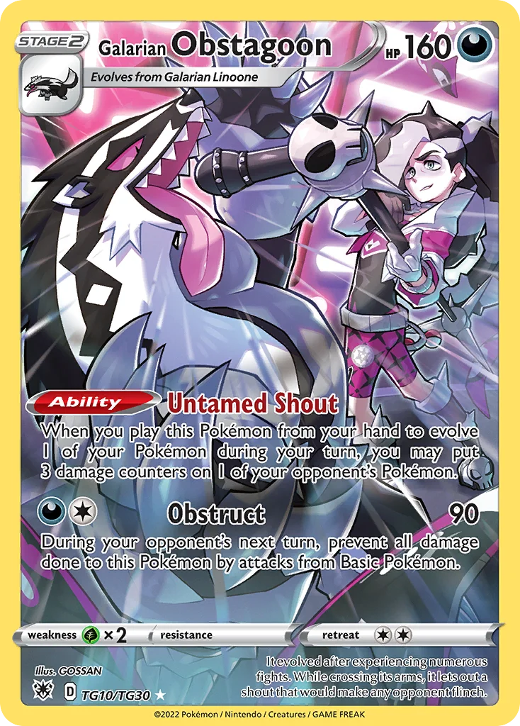 Galarian Obstagoon Pokemon card