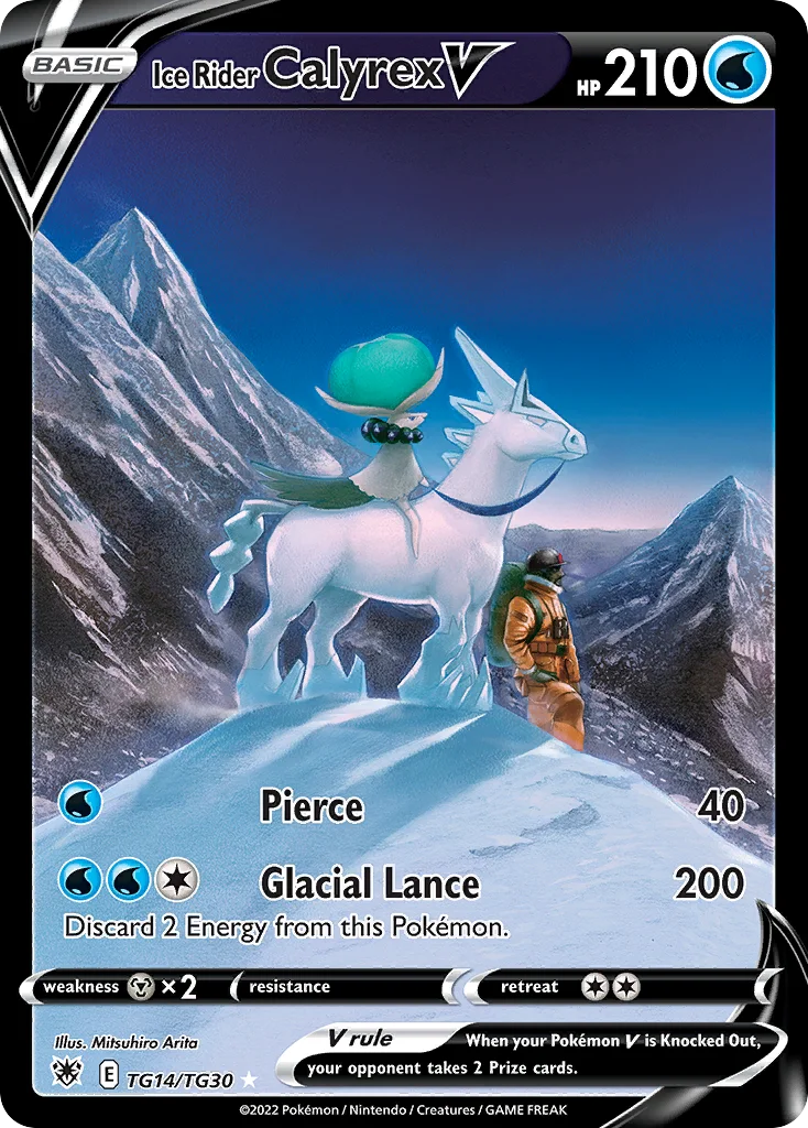 Ice Rider Calyrex V Pokemon card