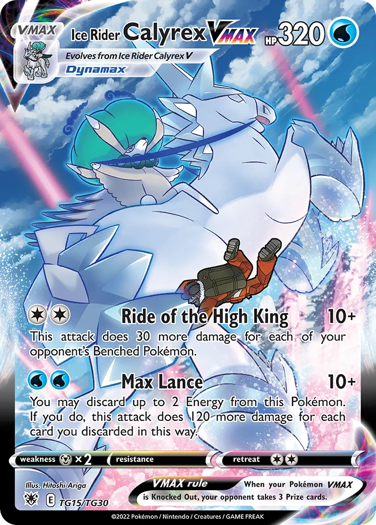 Ice Rider Calyrex VMAX Pokemon card