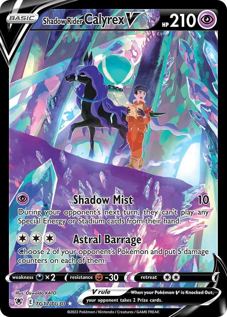 Shadow Rider Calyrex V Pokemon card