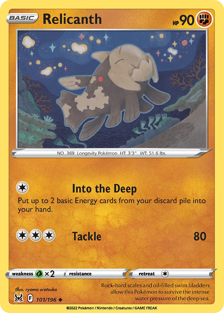 Relicanth Pokemon card