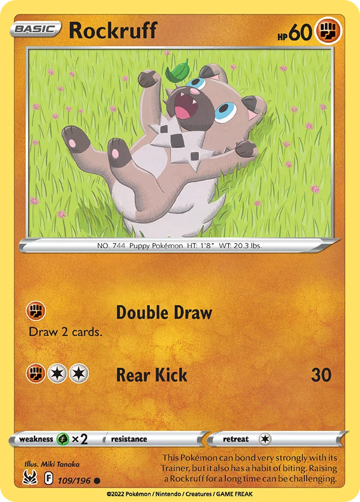 Rockruff Pokemon card