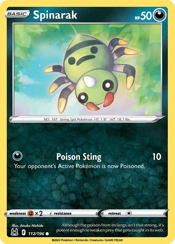 Spinarak Pokemon card