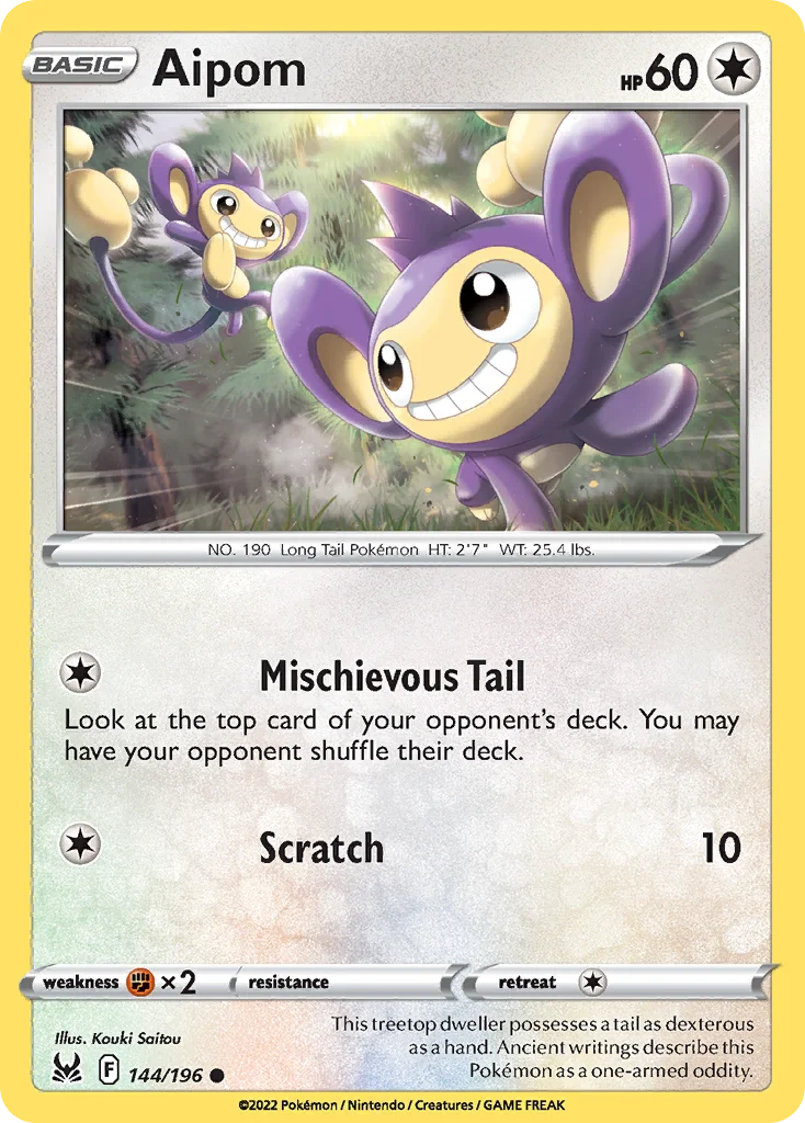 Aipom Pokemon card