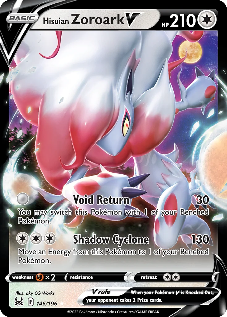 Hisuian Zoroark V Pokemon card