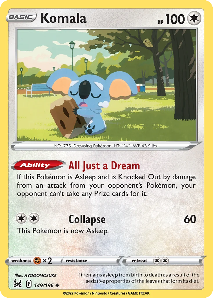 Komala Pokemon card