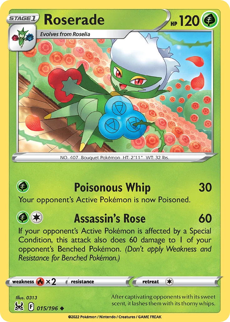 Roserade Pokemon card