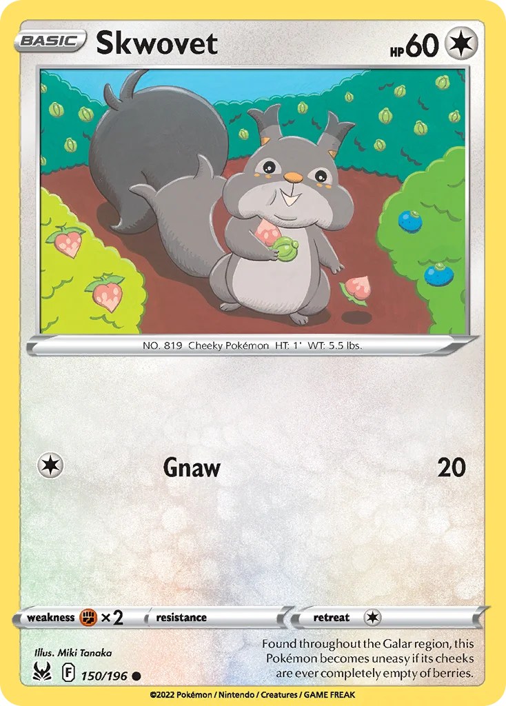 Skwovet Pokemon card