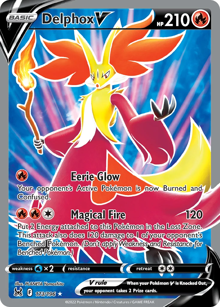 Delphox V Pokemon card