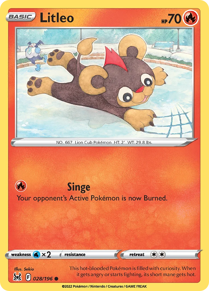Litleo Pokemon card