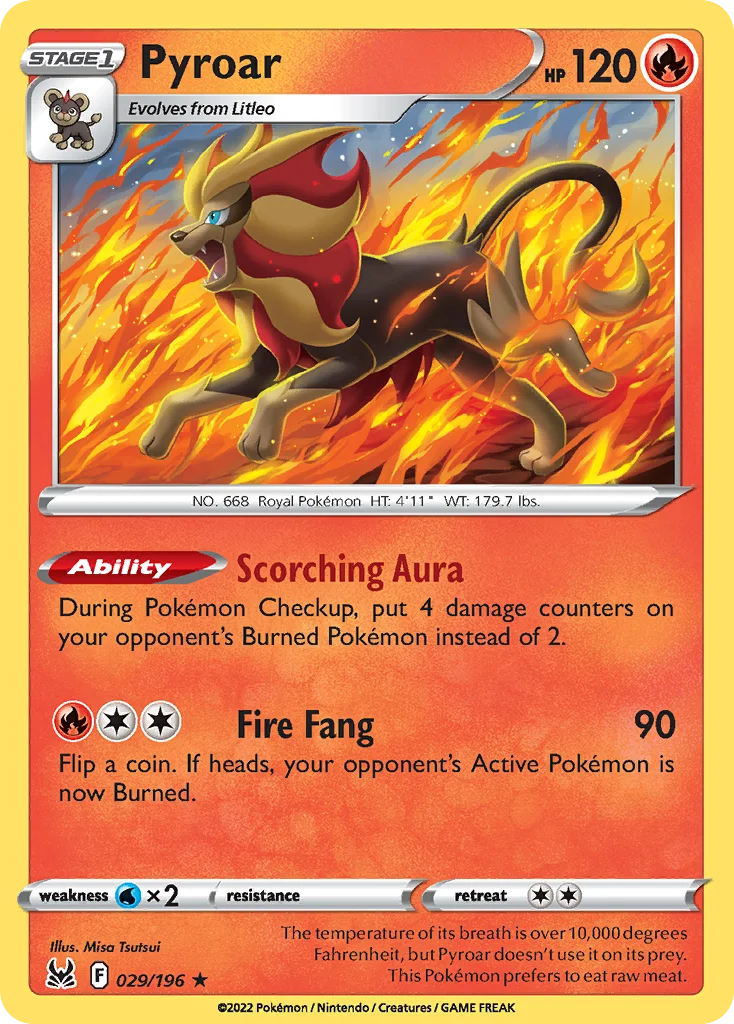 Pyroar Pokemon card