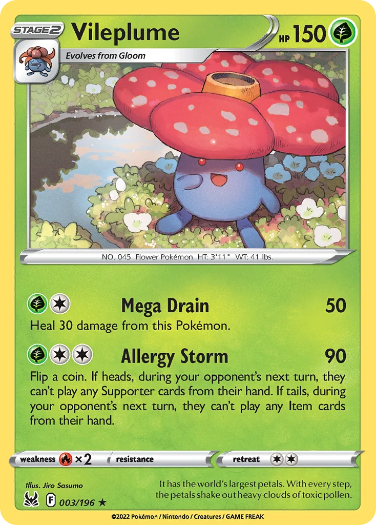 Vileplume Pokemon card