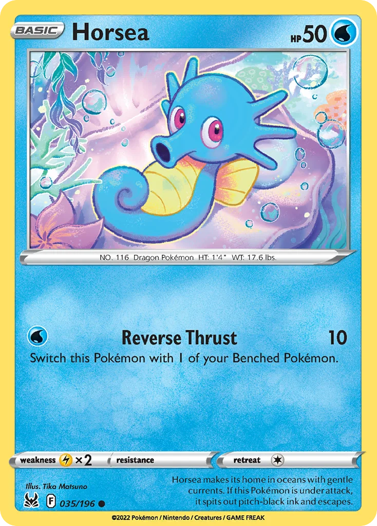 Horsea Pokemon card