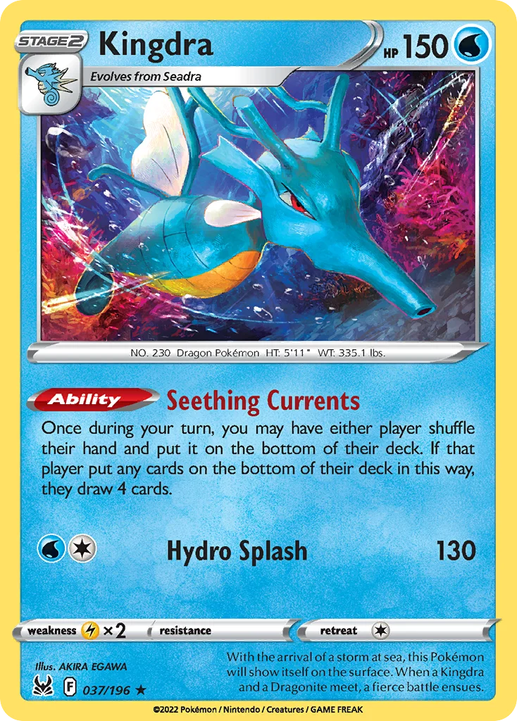 Kingdra Pokemon card