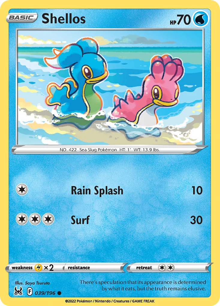 Shellos Pokemon card