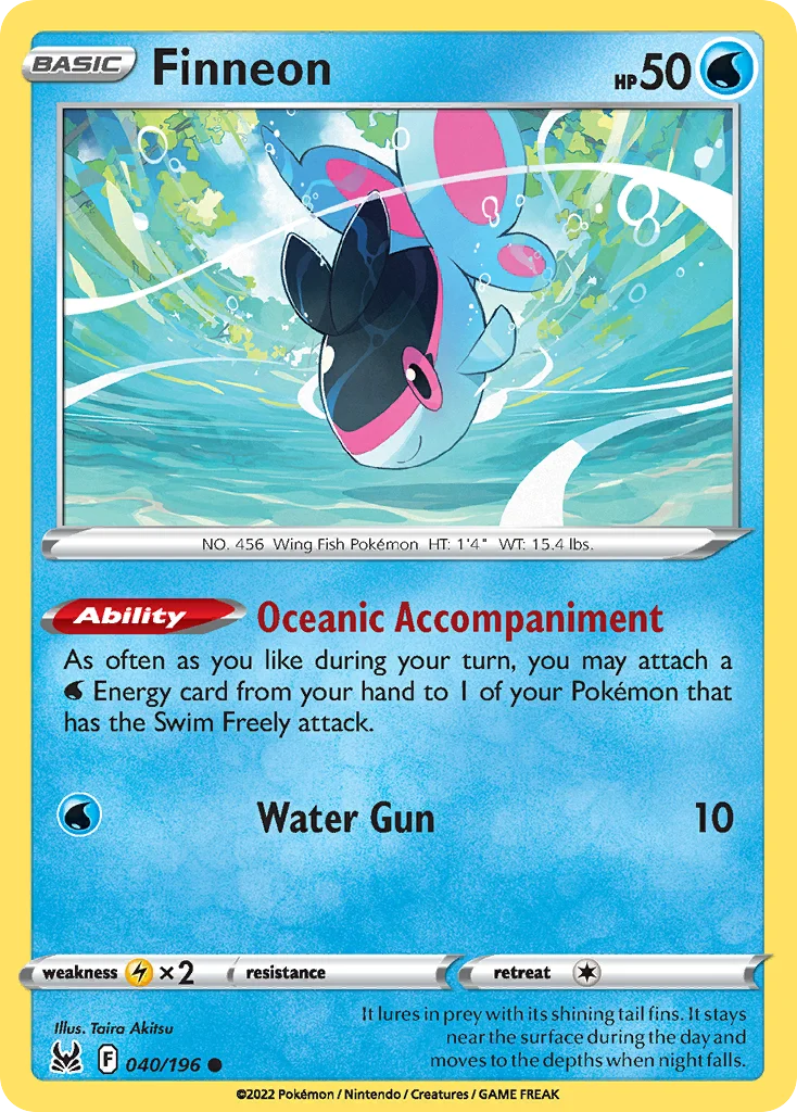 Finneon Pokemon card