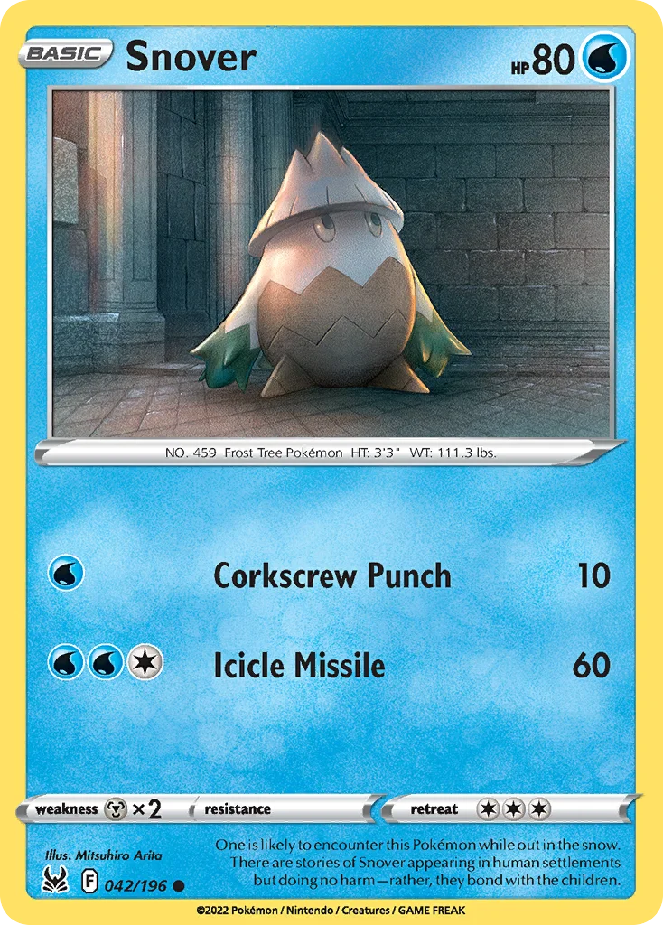 Snover Pokemon card