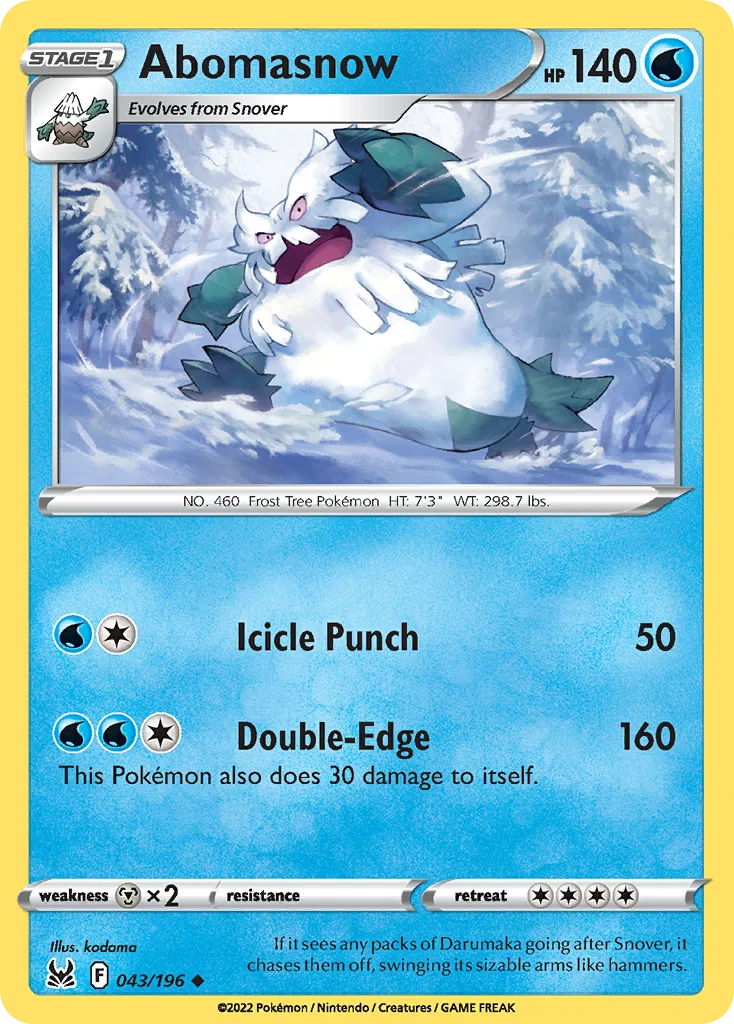 Abomasnow Pokemon card