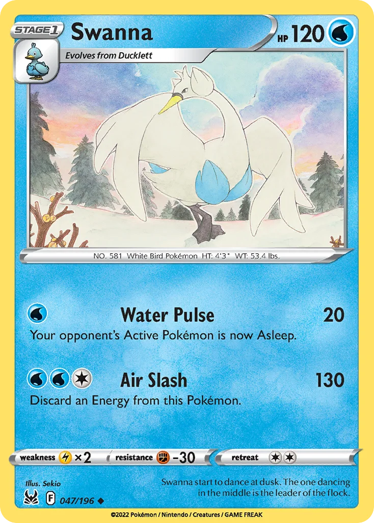 Swanna Pokemon card