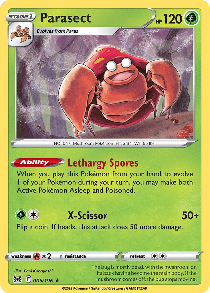 Parasect Pokemon card