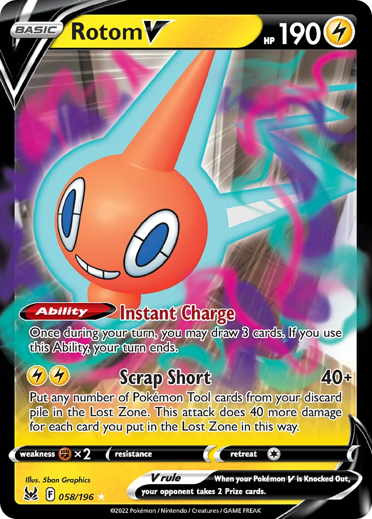 Rotom V Pokemon card