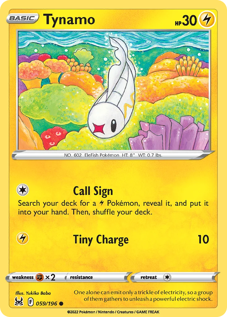 Tynamo Pokemon card