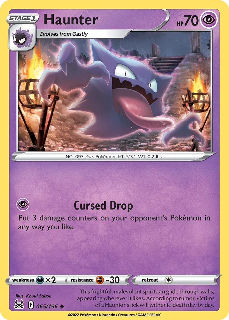 Haunter Pokemon card